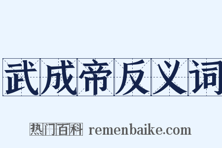 武成帝反义词是什么意思的图片